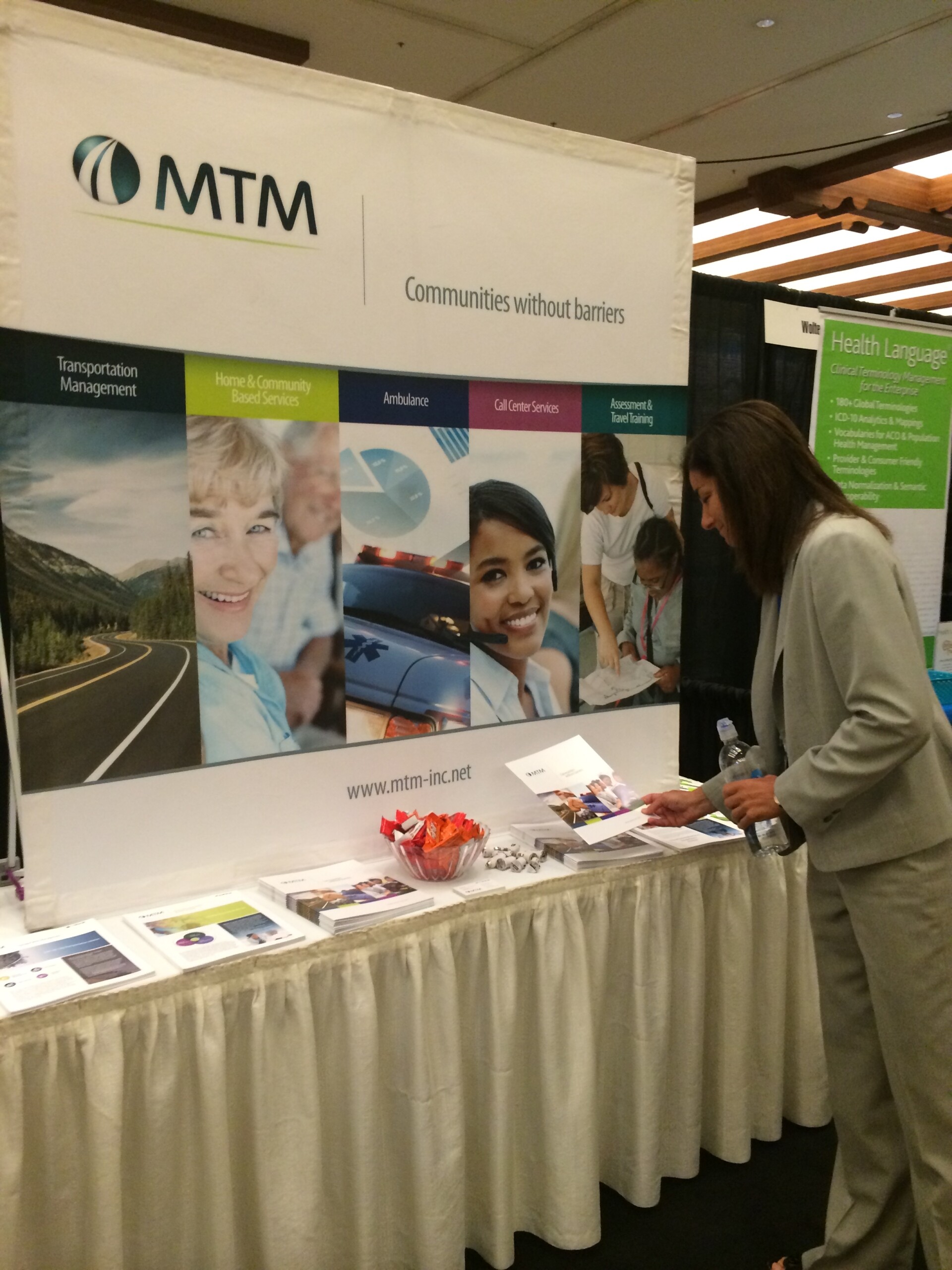 MTM Health tradeshow booth