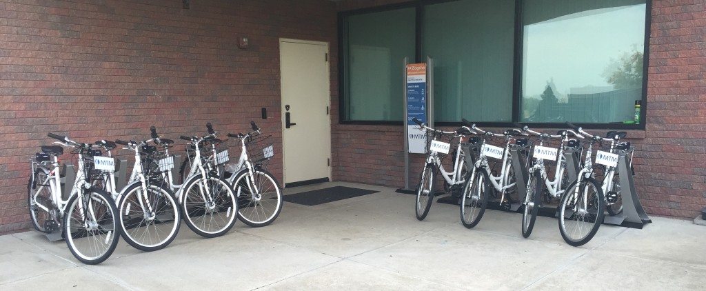 MTM has eight Zagster bikes available to employees and the public in Lake St. Louis, Missouri.