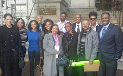 DC Program Manager Michelle Moses and RVP Kim Clark with some of MTM Health's DC transportation providers