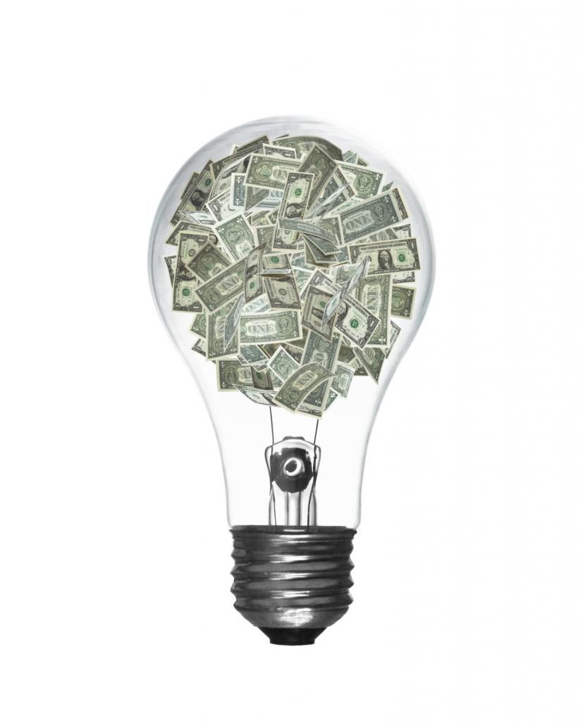 Lightbulb full of money