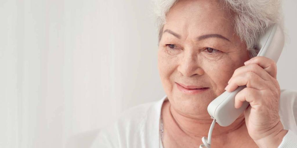 Senior woman on phone