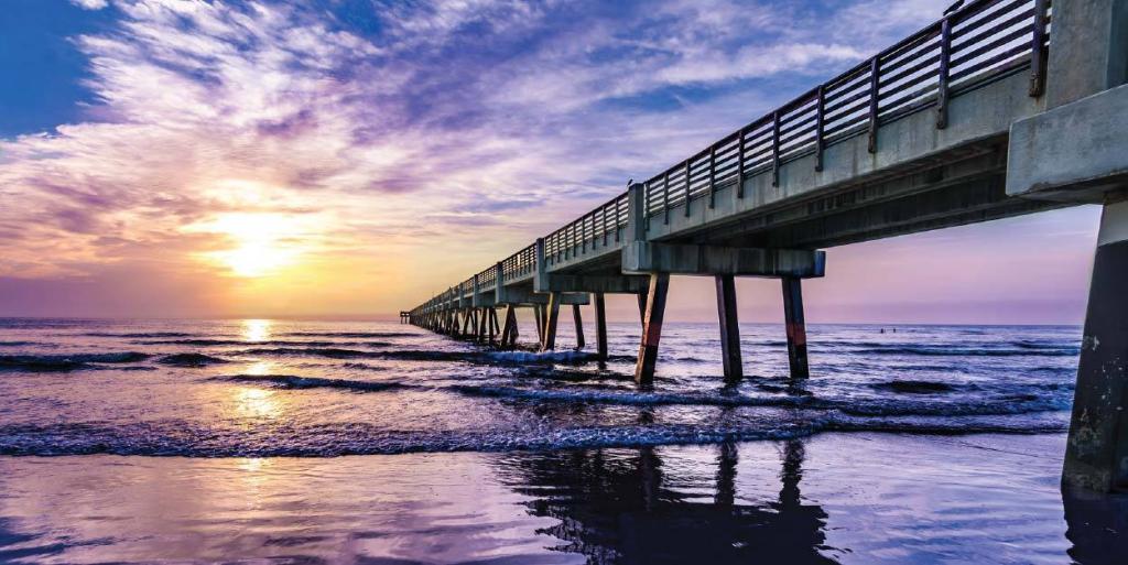 Florida beach at sunset