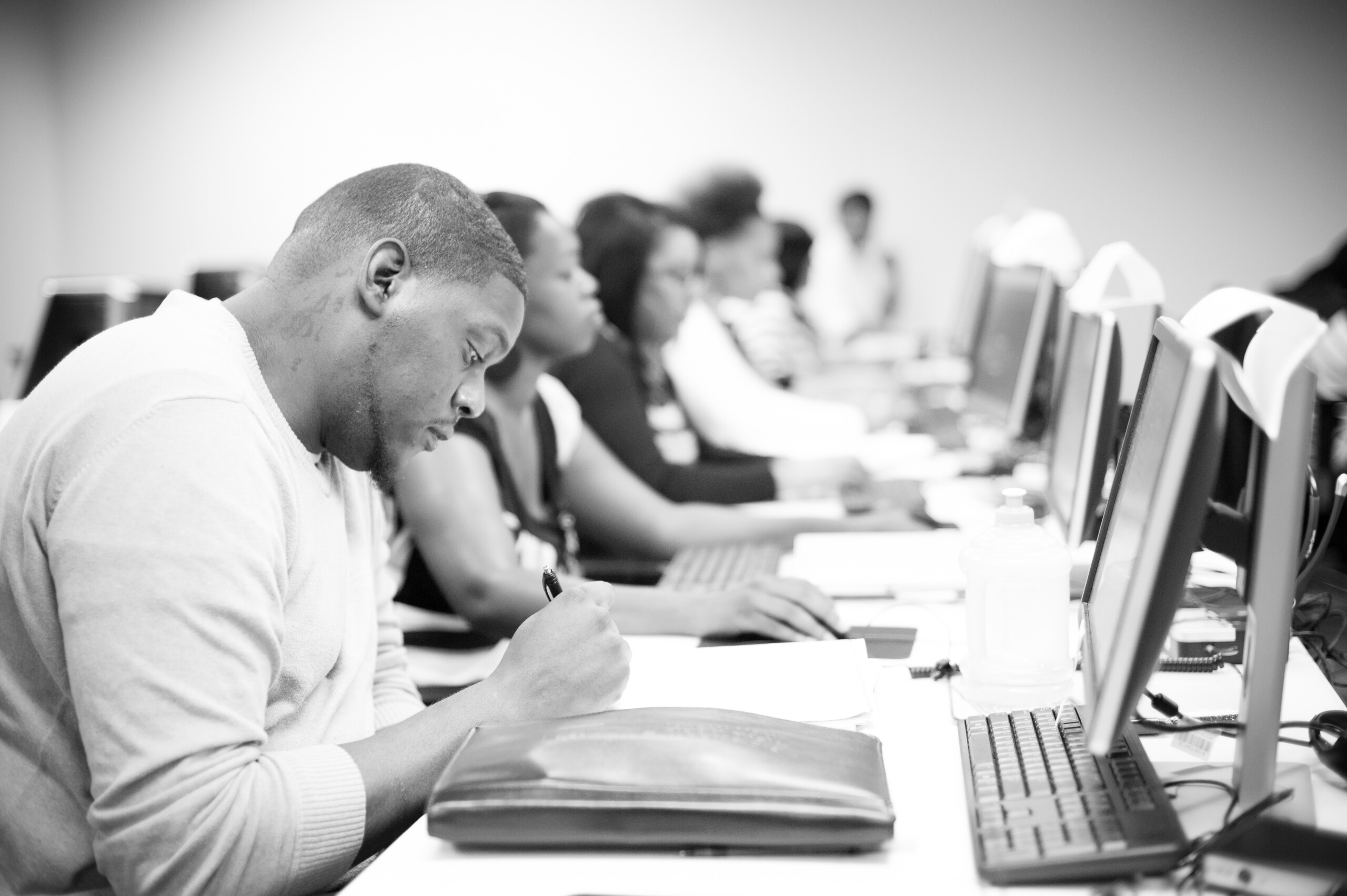 Employees working at their computers
