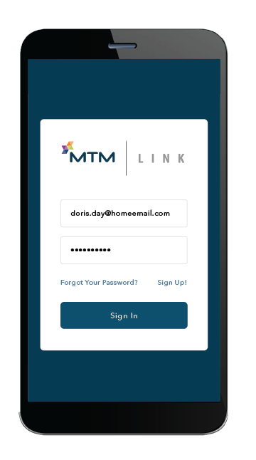 Sign in mobile screen