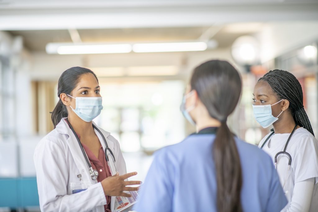 Healthcare professionals in mask