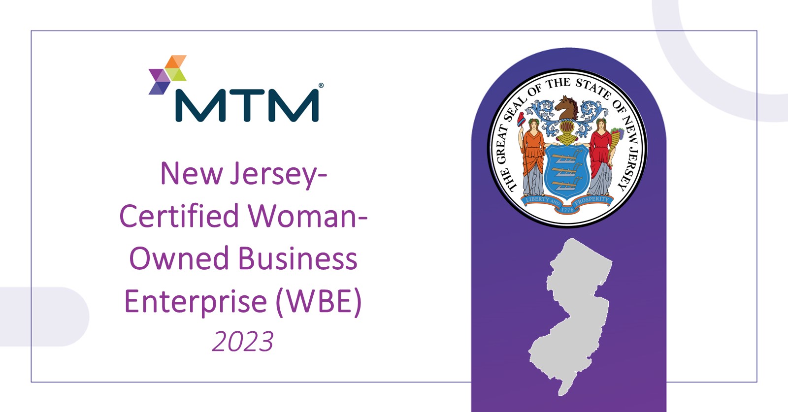 MTM is excited to announce that we can officially help our clients achieve their diverse business goals as a certified New Jersey WBE. Learn more!