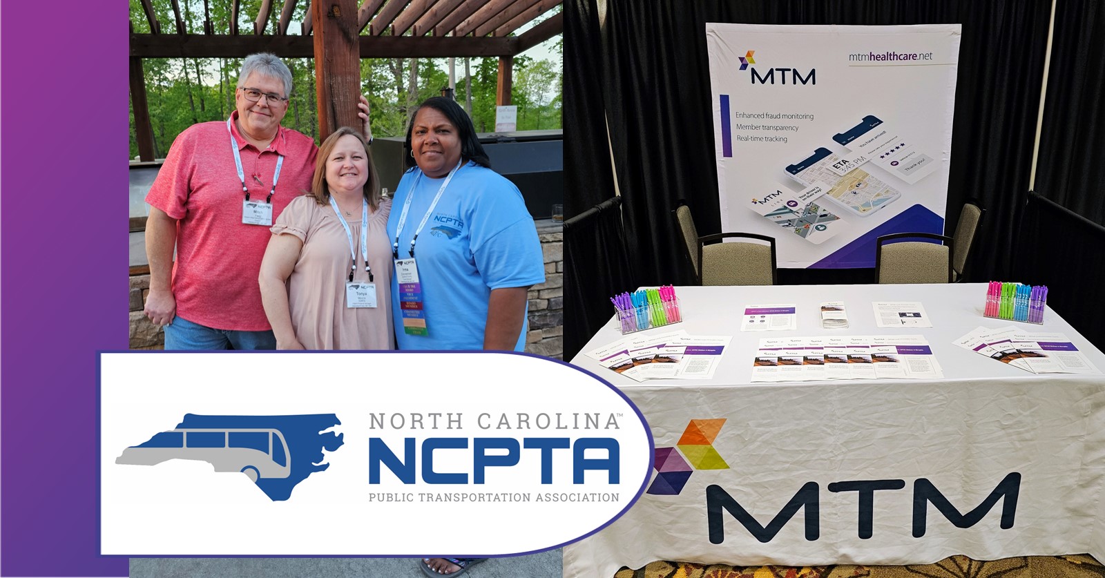 MTM attended the North Carolina Public Transportation Association (NCPTA) 2023 Conference with transit agencies and transportation providers.