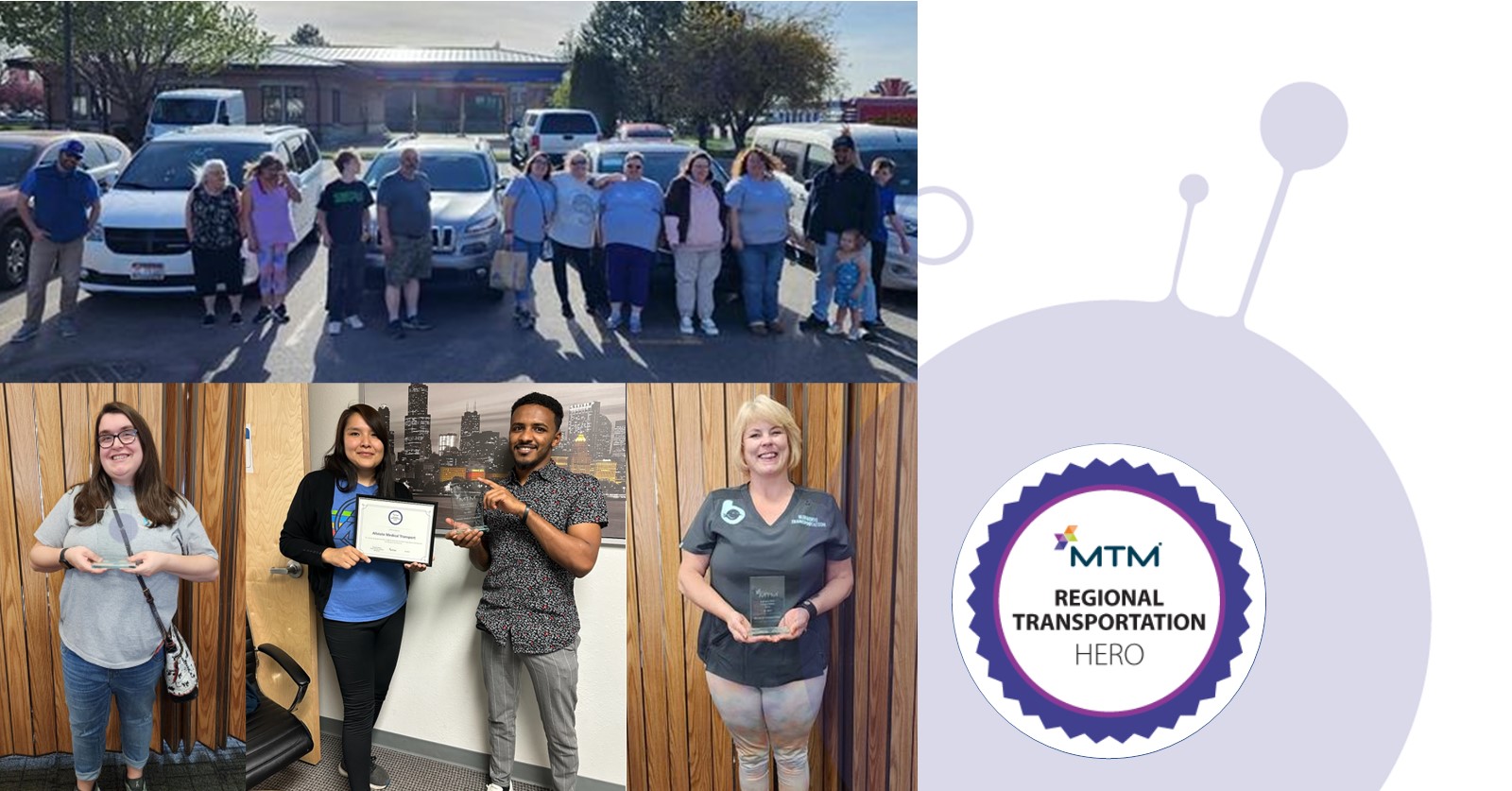 Every quarter, MTM recognizes our highest performing transportation providers, honoring them as MTM Transportation Heroes.