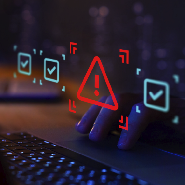 Alert message on a computer screen